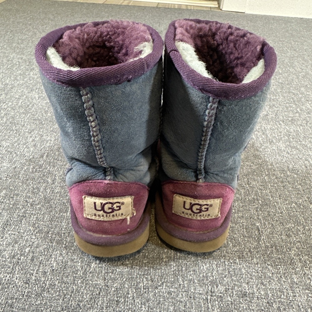 UGG Australia Kids 11 Sheepskin Boots Purple Classic Short Winter